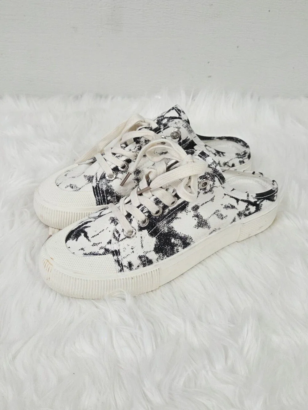 Jenn Ardor Black Tie Dye Backlass Slip On Mule Sneakers 9